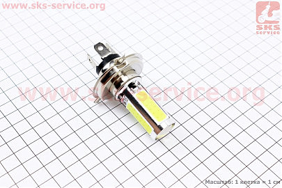Лампа фары диодная H4 — LED-4+1(линза)