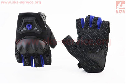 Перчатки мотоциклетні без пальців XL-Чорно-Сині