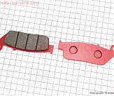 Гальмівні колодки (дискові) Viper – V200VXR; HONDA-CM125 к-кт 2шт червоні