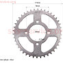 Зірка задня JD125 — 428-42Т — d=58; 4відп.*78mm (чорна)