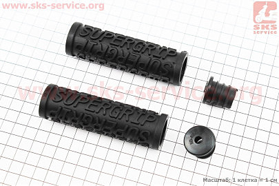 Ручки керма 100мм, чорні PVC-111B