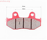 Тормозные колодки (дисковые) Honda LEAD AF48/MBX80/CR 125/MTX 125/FTR 223/XLR 250R/CR 500RE/MTX 125RWE/TRX 250R к-кт красные