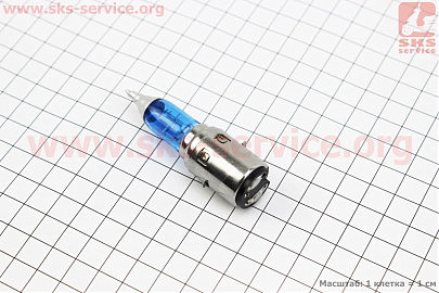Лампа фари H6 BA20D 12V 35 / 35W "super" синя "свічка" тип 5