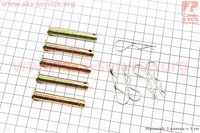 Шплінт + стопор D — 7,7 mm, L — 50 mm к-кт 5шт