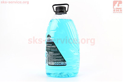 Рідина для очищення скла -22°С (в бачок омивача) "Bubble Gum" БЛАКИТНИЙ, 4L