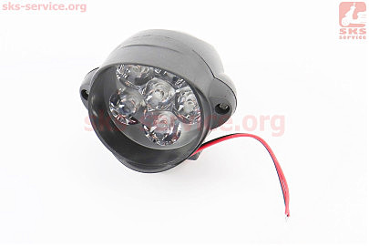 Фара додаткова світлодіодна вологозахисна — 6 LED з кріпленням "крапля" 85*65мм