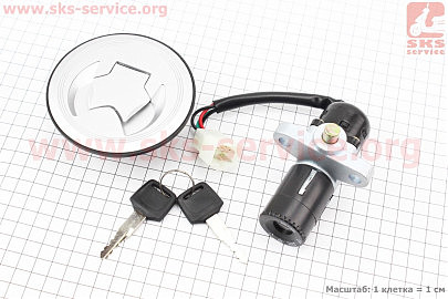 Loncin LX200GY-3 Замки к-кт (запалювання, кришка бака) тип 1