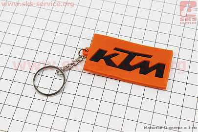 Брелок "KTM", резиновый 63х34мм