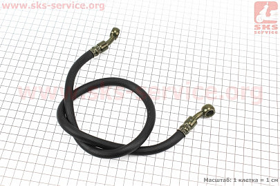 Шланг тормозной 65см (под болт-штуцер 10/10мм) прочный