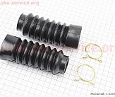 Гофра амортизатора переднего d=30/45mm; L=125mm к-кт 2шт, ЧЕРНЫЙ