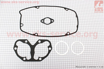 Прокладки двигуна 6V, к-кт 5 деталей, (папір, алюміній)