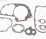 Прокладки двигуна 12V, к-кт 8 деталей, (пароніт, мідь)