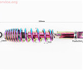 Амортизатор задній GY6 - 330мм*d55мм (втулка 10мм / вилка 8мм), плазма