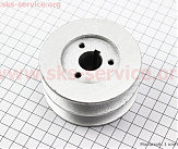 Шкив под коленвал d-19mm (D-85mm, 2-х ручейковый, два паза под ремень SPB, металл) 168F/170F Тип 1