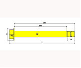 Ось переднего колеса Torero 12х223