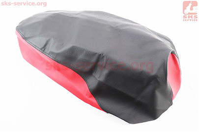 Чохол сидіння Honda LEAD AF48 — 100cc (еластичний, міцний матеріал) чорний/червоний