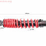Амортизатор задній GY6/Suzuki — 275мм*d47мм (втулка 10мм / вилка 10мм), червоний