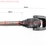 Карданний вал реверсу, в зборі (d1=13/17мм, d2=17/20мм, L=205мм)