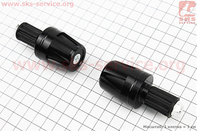 Заглушка &mdash; отбойник руля "конус" ЧЕРНЫЙ, к-кт 2шт