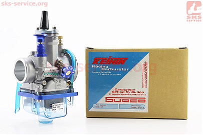 Карбюратор TUNING прозр. поддон PWK 28 (d=28) с мех. заслонкой (качественная копия)