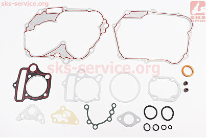 Прокладки двигуна JH-125cc-54мм, к-кт 19 деталей, тип 1