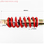 Амортизатор задній МОНО 335мм*d79мм (втулка 12мм / вилка 10мм) регул., червоний