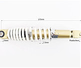 Амортизатор задний GY6/Yamaha - 275мм*d50мм (втулка 10мм / вилка 8мм) регулир., белый