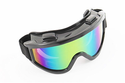 Очки кроссовые, черные (хамелеон стекло)