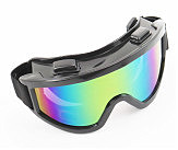 Очки кроссовые, черные (хамелеон стекло)