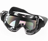 Очки кроссовые, черные (хамелеон стекло)