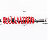 Амортизатор задний GY6 - 325мм*d50мм (втулка 10мм / вилка 8мм) регулир., красный