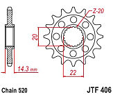 Зірка передня JT JTF406.16 16x520