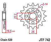 Зірка передня JT JTF742.15 15x520