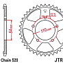 Зірка задня JT JTR1225.40 40x520