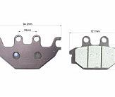 Гальмівні колодки (дискові) V250-R1/ARCTIC CAT-DVX 250/BOMBARDIER-250/KYMCO-KXR 250/YAMAHA YZF-R 125 к-кт