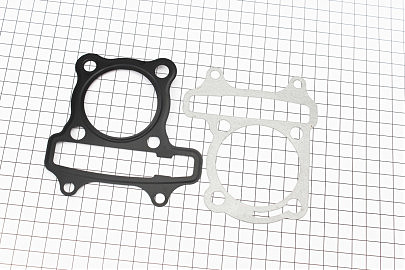 Прокладки поршневої 125cc-52,4мм, к-кт 2 деталі (метал)