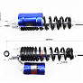 Амортизатор задній JH/CB/CG — 340мм*d60мм (втулка 10;12мм / втулка 10;12мм) газовий регул., чорний/синій к-кт 2шт