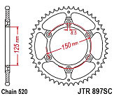 Зірка задня JT JTR897.51SC 51x520