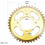 Зірка задня JD125 — 428-41Т — d=58; 4отв.*78mm "гартована" (якісна)