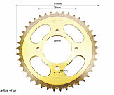 Зірка задня JD125 - 428-41Т - d=58; 4отв.*78mm 