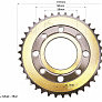 Зірка задня WY125 — 428-38Т — d=58; 4отв.*90mm "гартована" (ZS125J спиці)