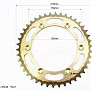 Зірка задня 520-42T — d=130; 6отв.*150mm "гартована" (Viper V250VXR/GEON X-Road 200-250)