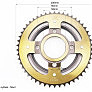 Зірка задня GLPRO — 428-50T — d=58; 4отв.*90mm "гартована" (V200R)