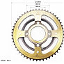 Зірка задня GLPRO — 428-52T — d=58; 4отв.*90mm "гартована" (V200R)