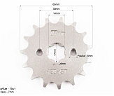 Звезда передняя JH - 428H-15T