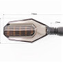 Поворот диодный на гибкой ножке + стоп сигнал/габарит LED РОМБ, 2шт