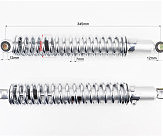 Амортизатор задній 345mm * d50mm (втулка 12mm / втулка 12mm) регулир., хром к-кт 2шт