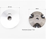 Варіатор передній к-кт Yamaha JOG 50 - 3KJ (під вал 13мм)