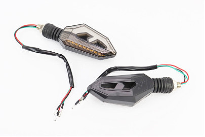 Поворот діодний на гнучкій ніжці + стоп сигнал / габарит LED СТРЕЛА тип 1 "секвентальний", 2шт