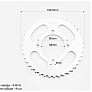 Зірка задня RS125 — 428-41T — d=64; 4отв.*80mm